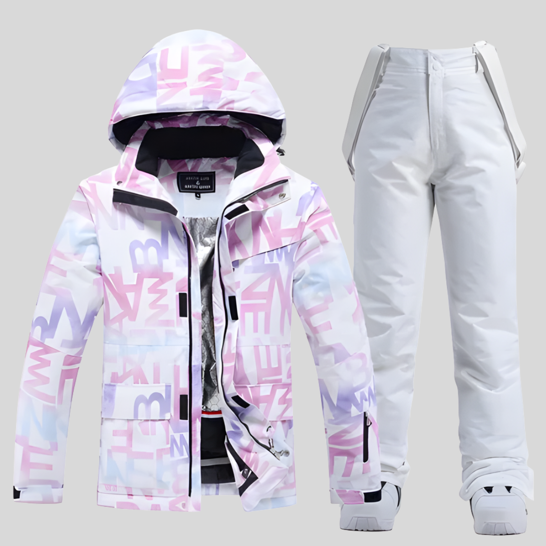 Chloe | Women's Purple Ski Suit – Two-Piece Hooded Jacket & Snow Trousers