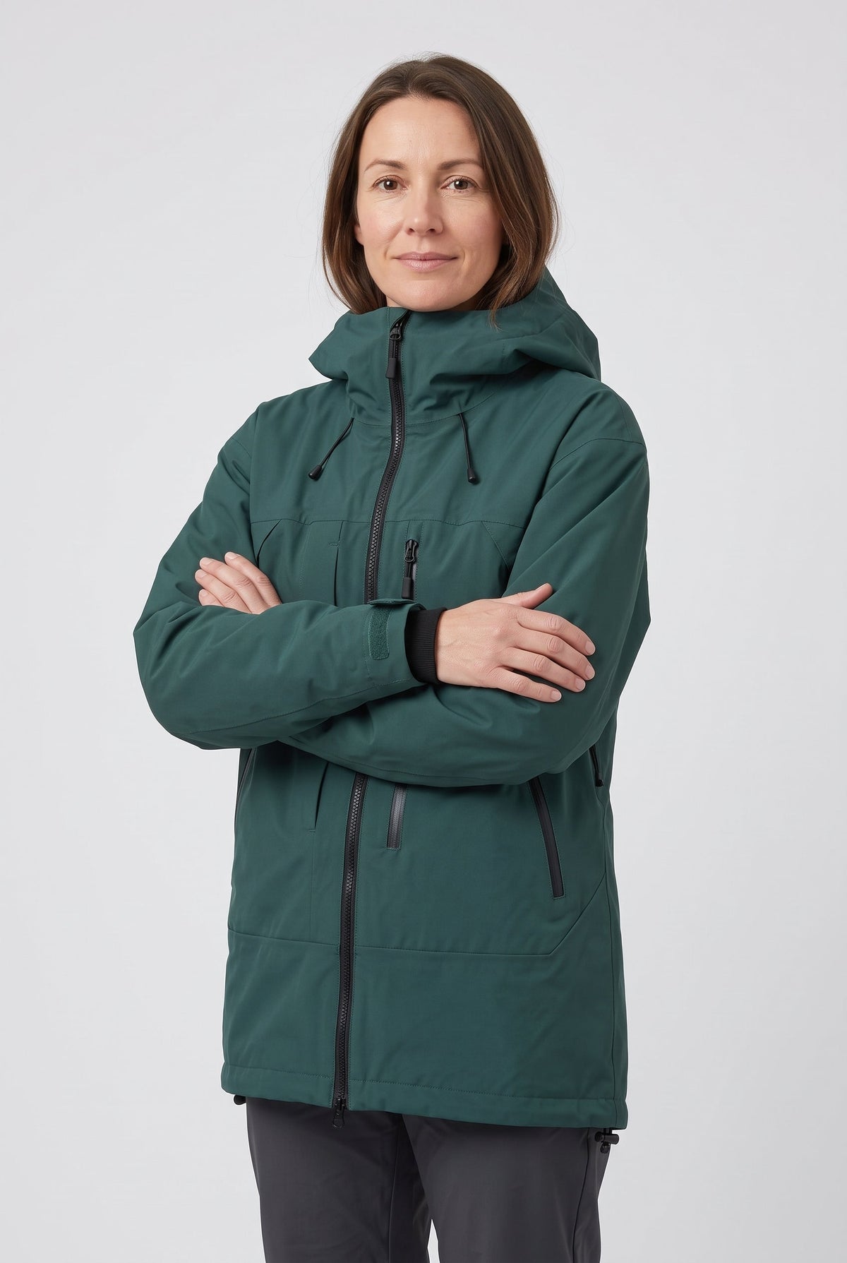 Evie | Women's Oversized Hooded Ski Jacket with Zip Pockets