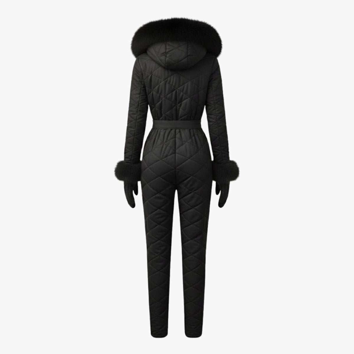Remy | Women's Quilted Faux Fur Trim Ski Suit