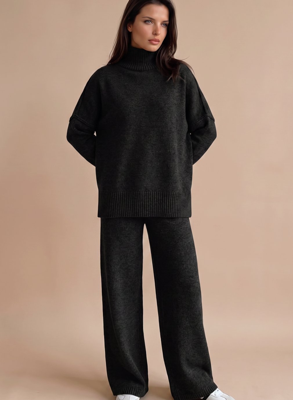 Maren | Oversized Turtleneck Wide-Leg Lounge Set