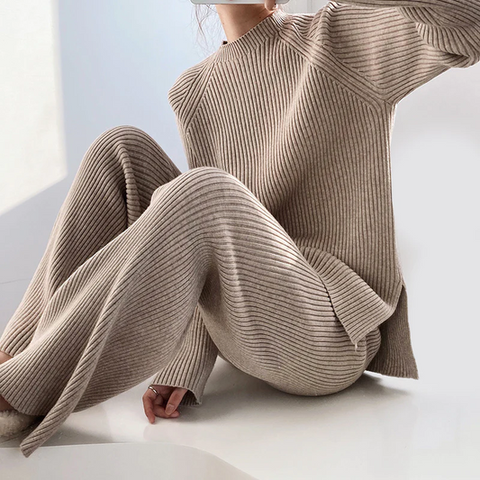 Freja | Ribbed Knit Loungewear Set