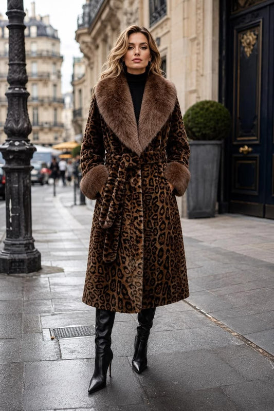 Margot | Women's Plush Faux Fur Belted Coat
