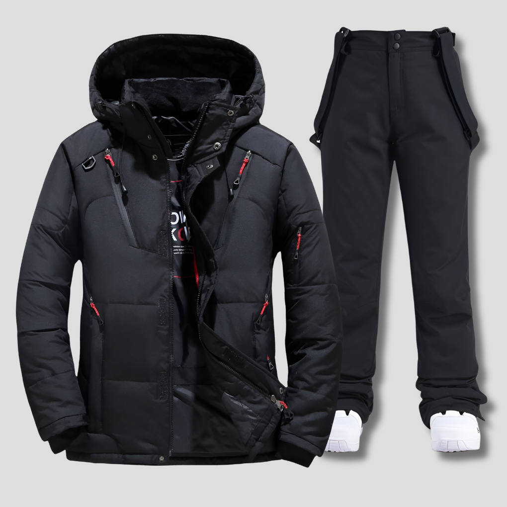 Amelie | Women's Ski Suit with Hooded Jacket & Snow Trousers – Storm Flap, Water-Resistant Finish