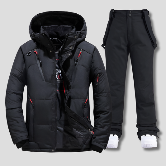 Amelie | Women's Ski Suit with Hooded Jacket & Snow Trousers – Storm Flap, Water-Resistant Finish