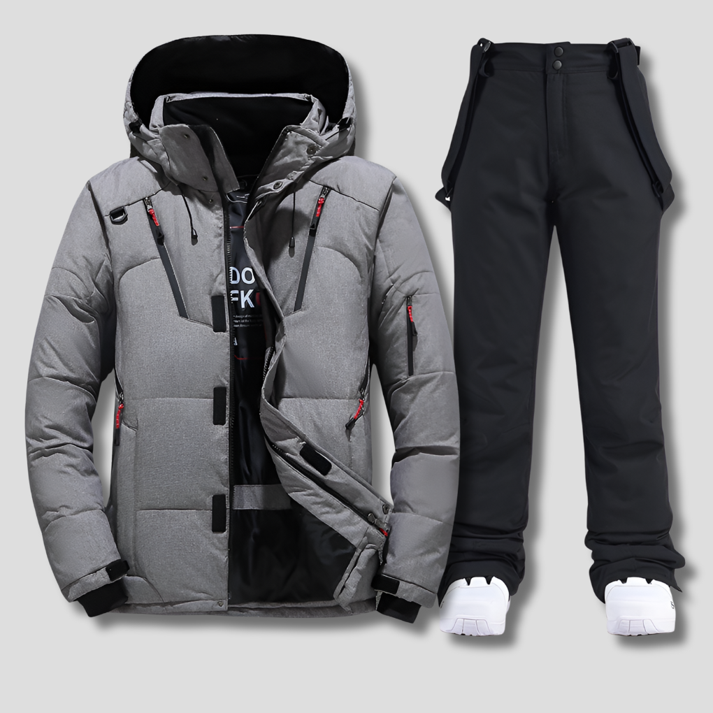 Amelie | Women's Ski Suit with Hooded Jacket & Snow Trousers – Storm Flap, Water-Resistant Finish