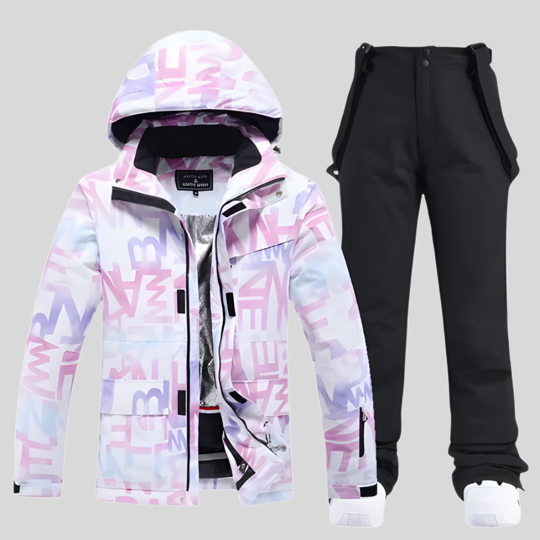 Chloe | Women's Purple Ski Suit – Two-Piece Hooded Jacket & Snow Trousers