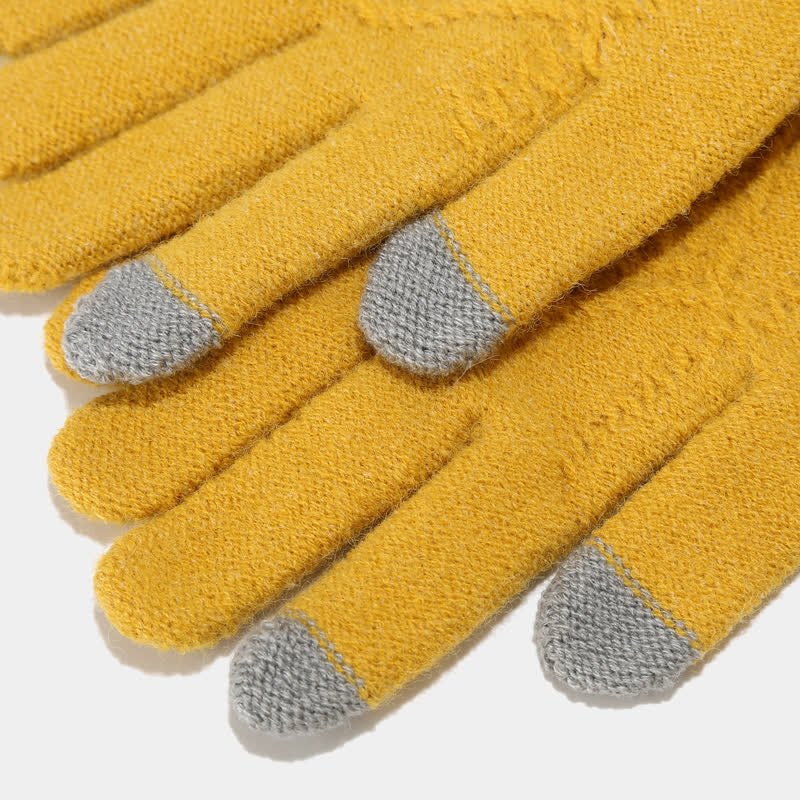 Ebbak | Women's Cable Knit Beanie, Scarf & Touchscreen Gloves Gift Set