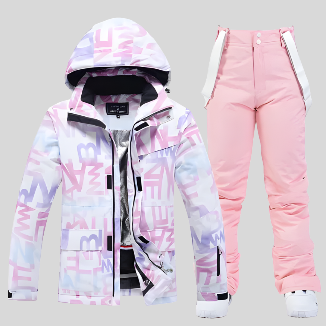 Chloe | Women's Purple Ski Suit – Two-Piece Hooded Jacket & Snow Trousers