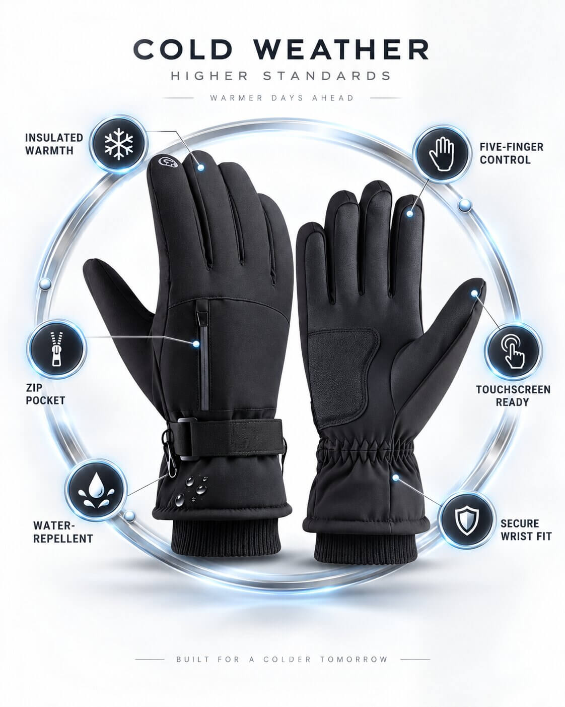 Ylva | Women's Insulated Touchscreen Ski Gloves