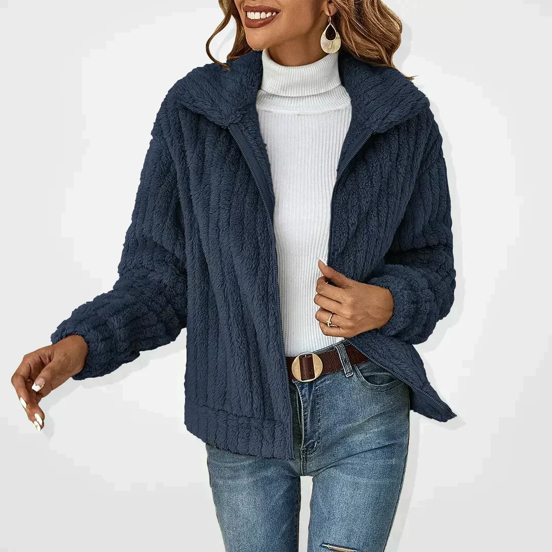 Dagmar | Women's Teddy Fleece Jacket with Zip Front