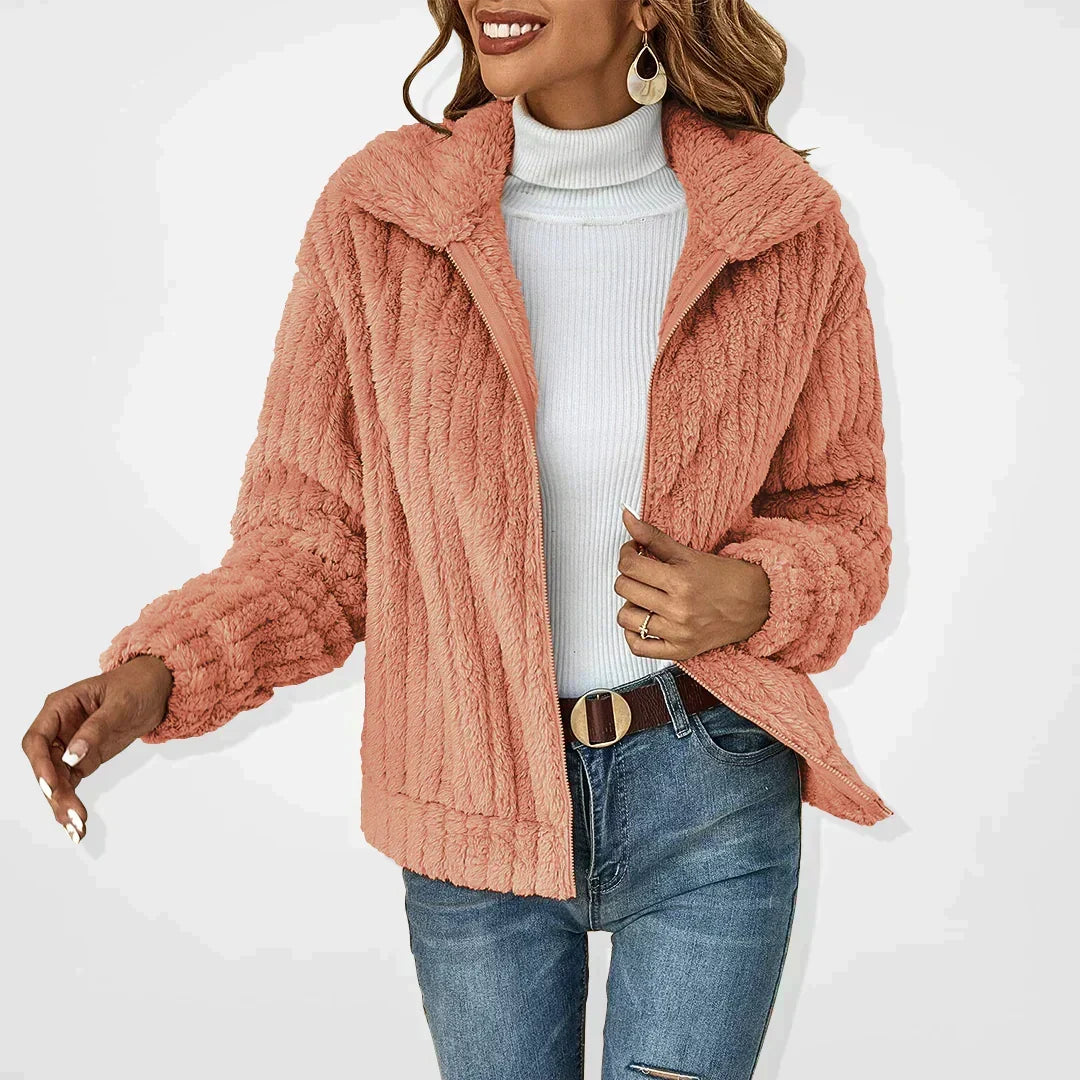 Dagmar | Women's Teddy Fleece Jacket with Zip Front