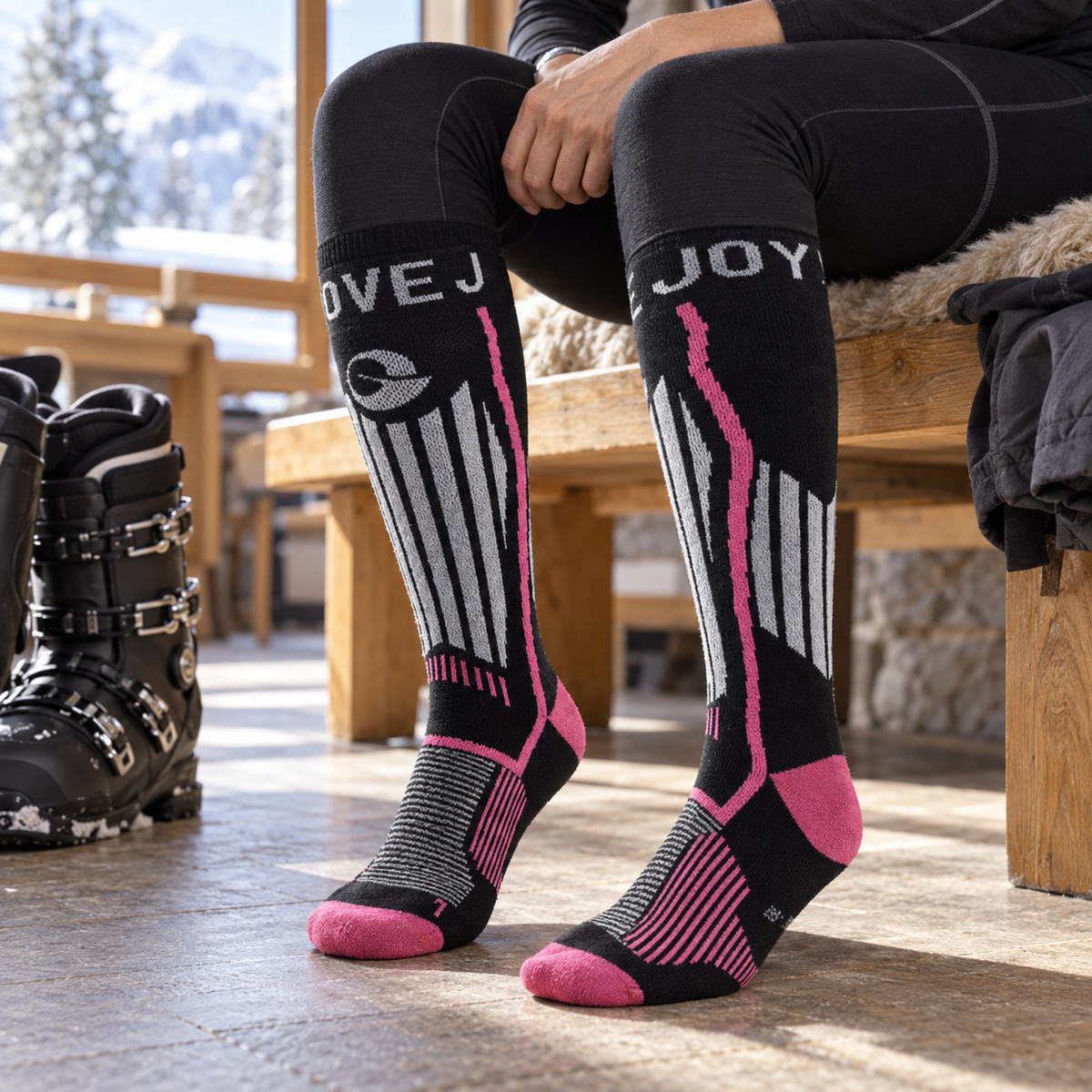 Thyra | Women's Wool Blend Cushioned Ski Socks