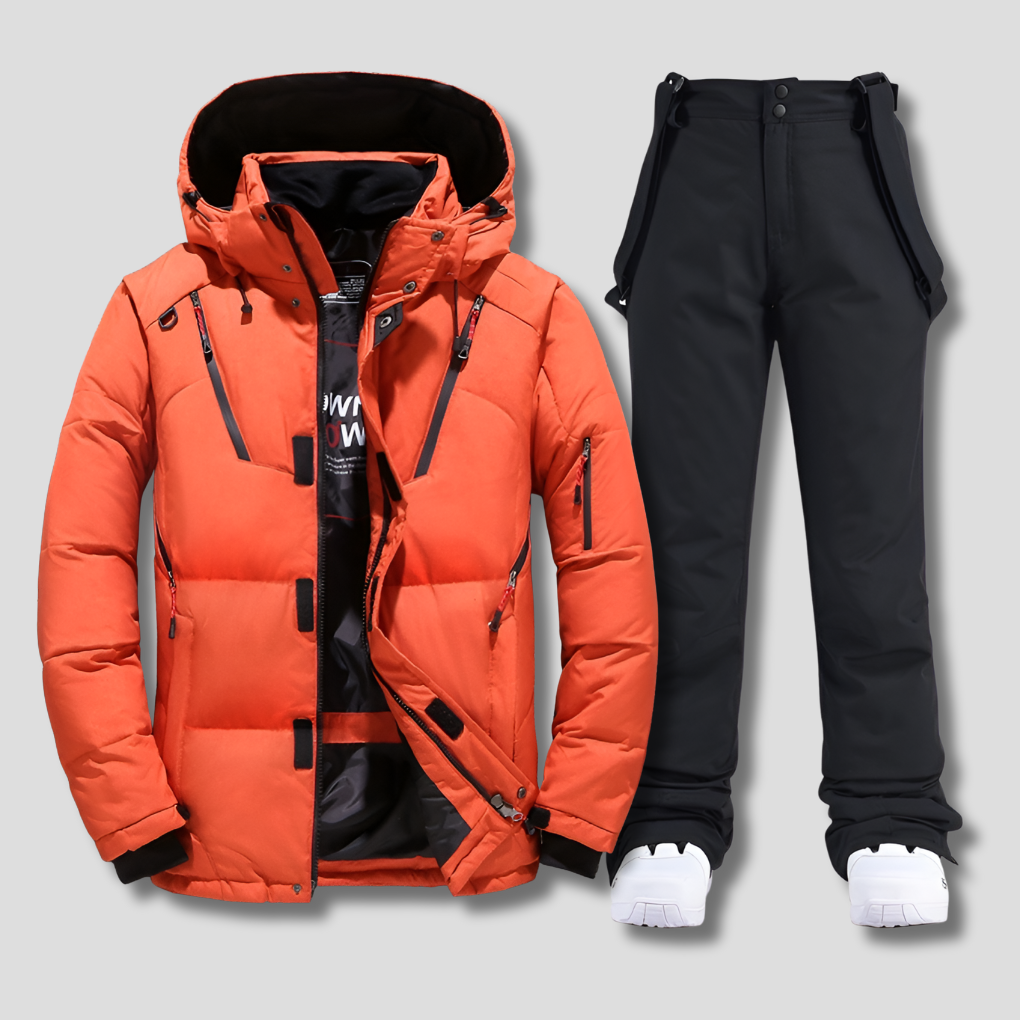 Amelie | Women's Ski Suit with Hooded Jacket & Snow Trousers – Storm Flap, Water-Resistant Finish