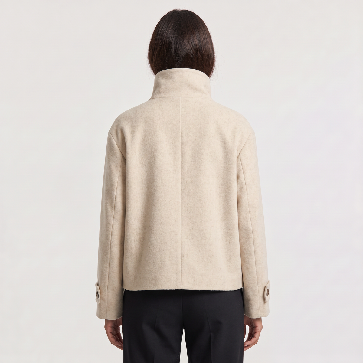 Fenna | Women's Funnel Neck Button-Front Jacket
