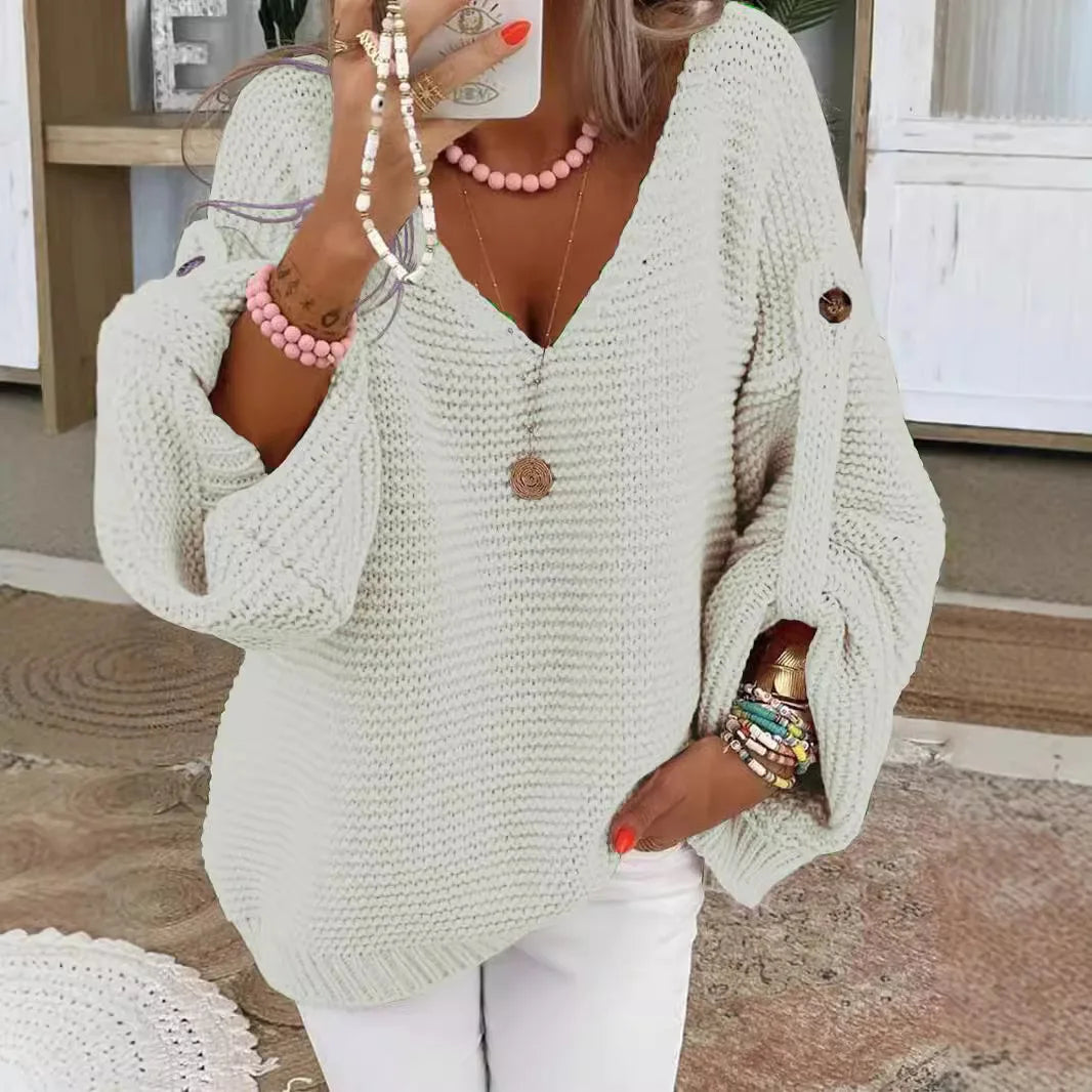 Solveig | Lantern Sleeve Chunky Knit Jumper