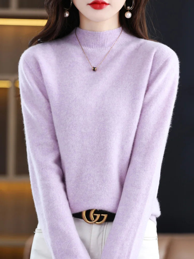 Aveline | Women's Ribbed Mock Neck Jumper