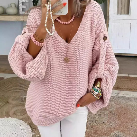 Solveig | Lantern Sleeve Chunky Knit Jumper