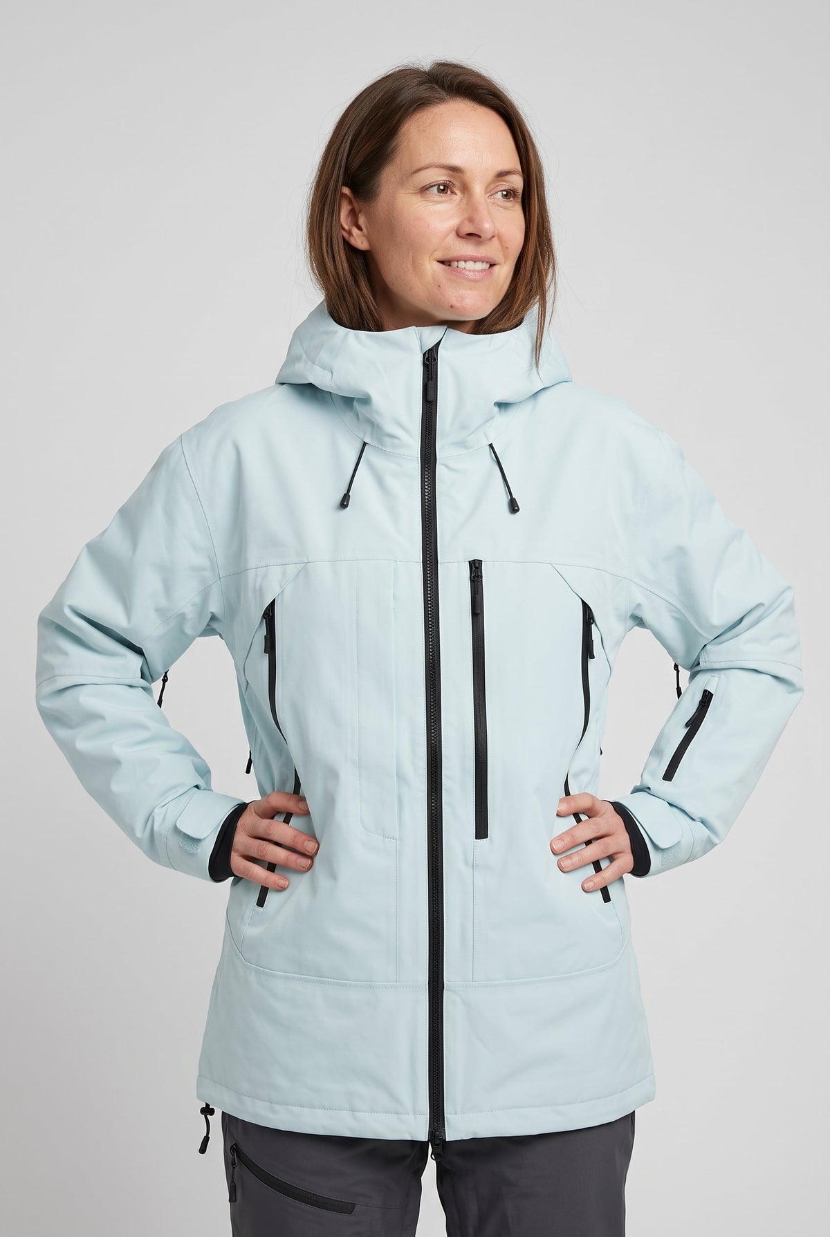 Evie | Women's Oversized Hooded Ski Jacket with Zip Pockets