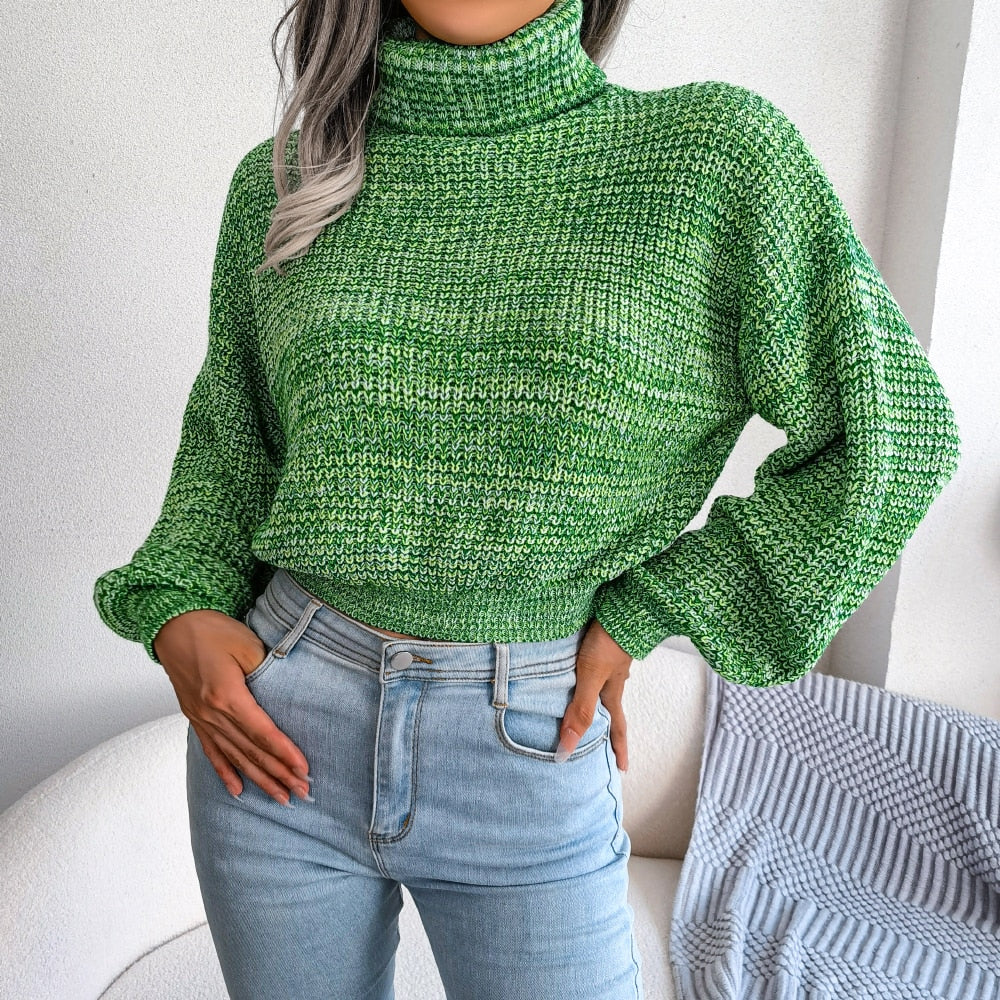 Willa | Women's Ribbed Turtleneck Jumper With Relaxed fit
