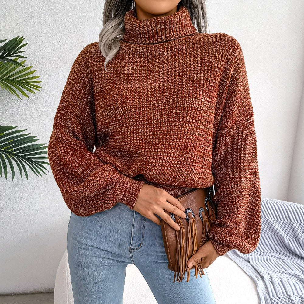 Willa | Women's Ribbed Turtleneck Jumper With Relaxed fit