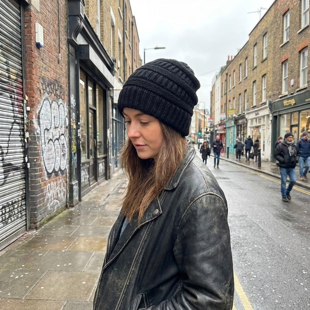 Ebba | Women's Fleece-Lined Cable Knit Winter Beanie