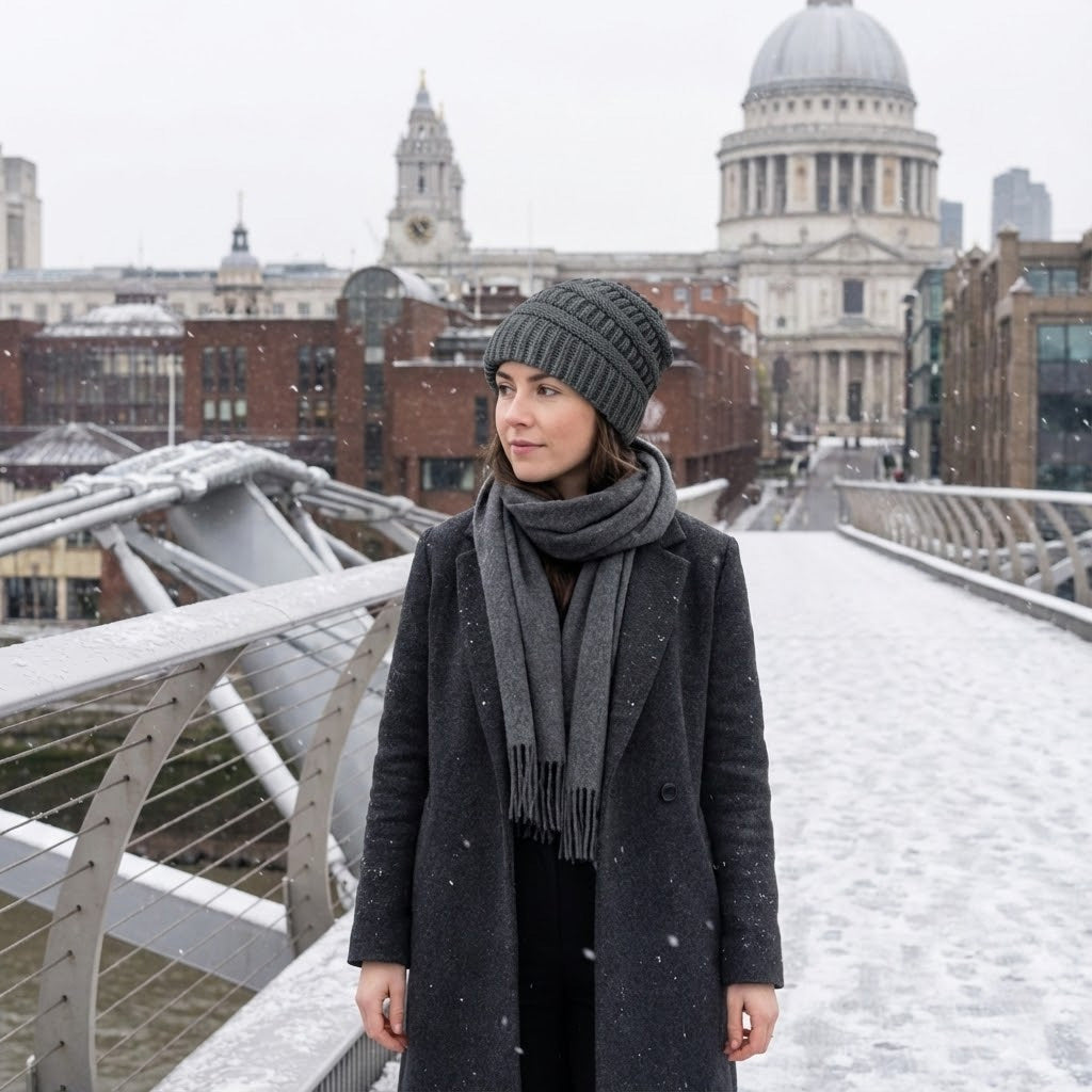 Ebba | Women's Fleece-Lined Cable Knit Winter Beanie