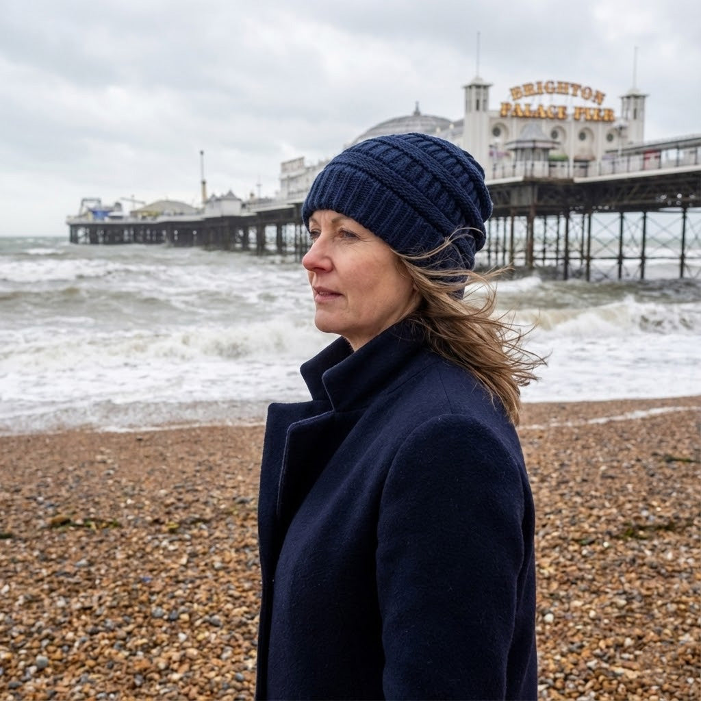 Ebba | Women's Fleece-Lined Cable Knit Winter Beanie