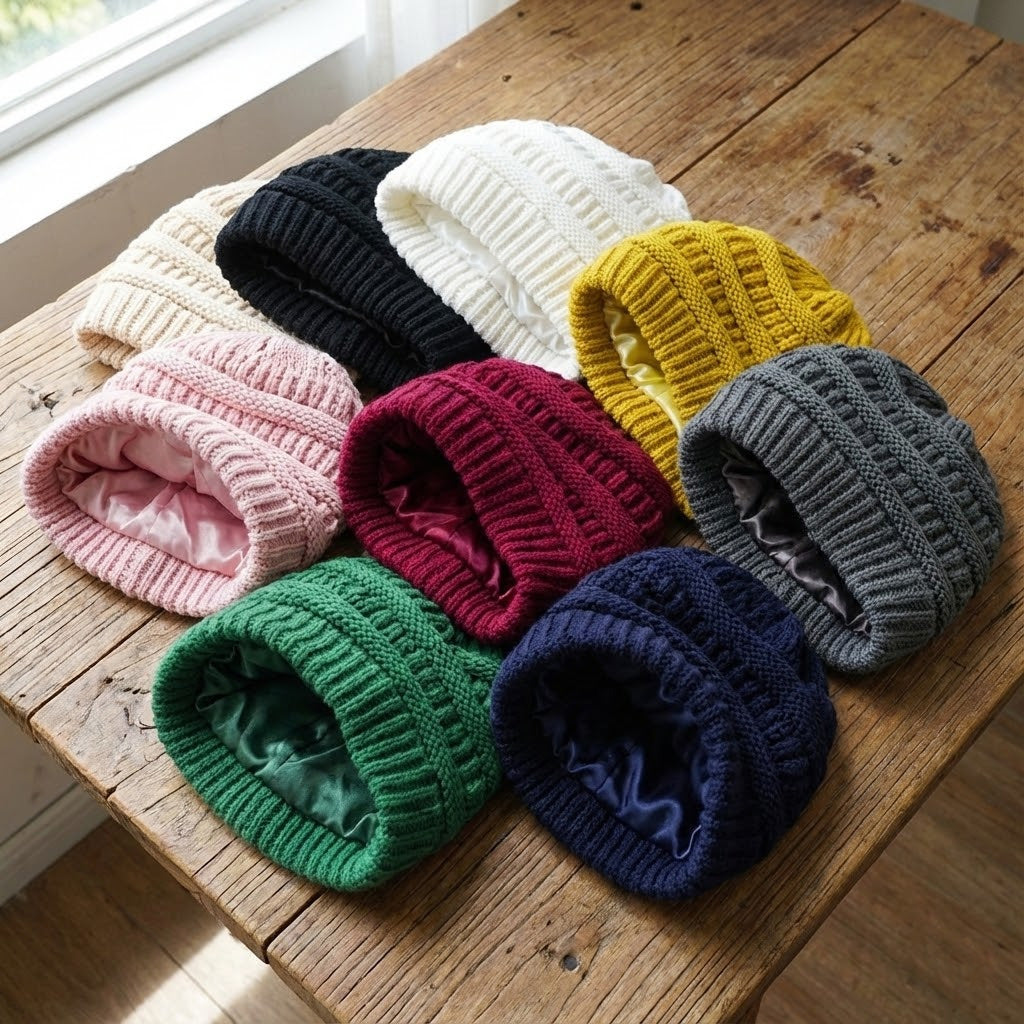 Ebba | Women's Fleece-Lined Cable Knit Winter Beanie