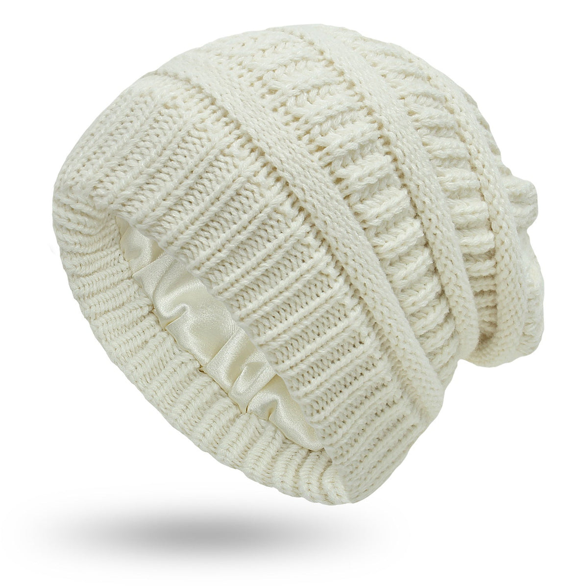 Ebba | Women's Fleece-Lined Cable Knit Winter Beanie