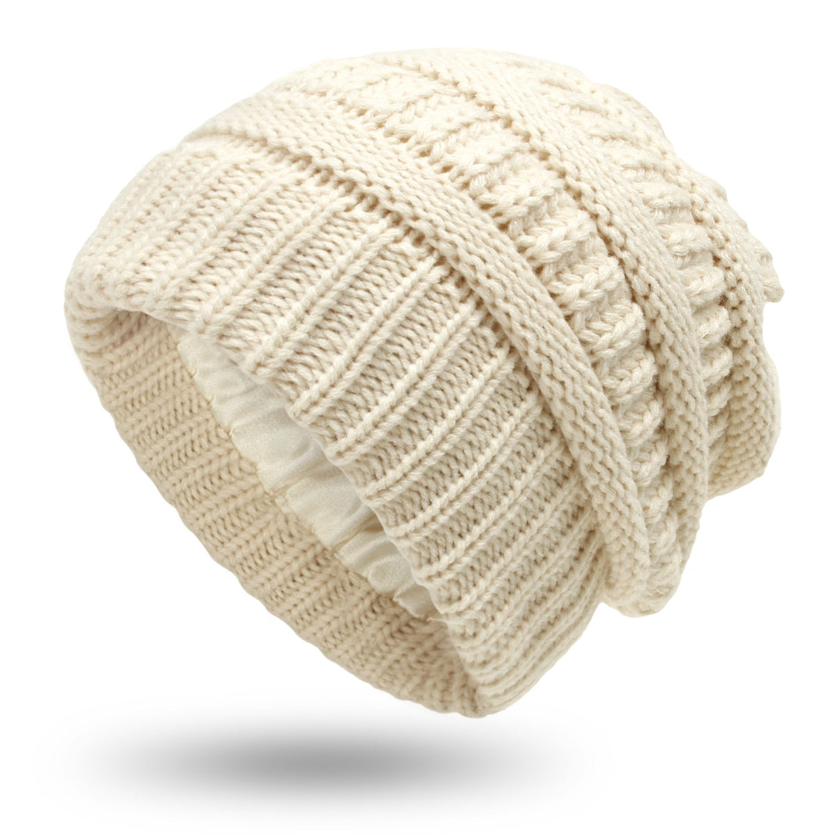 Ebba | Women's Fleece-Lined Cable Knit Winter Beanie