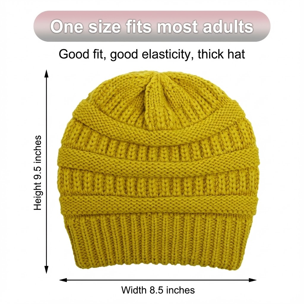 Ebba | Women's Fleece-Lined Cable Knit Winter Beanie