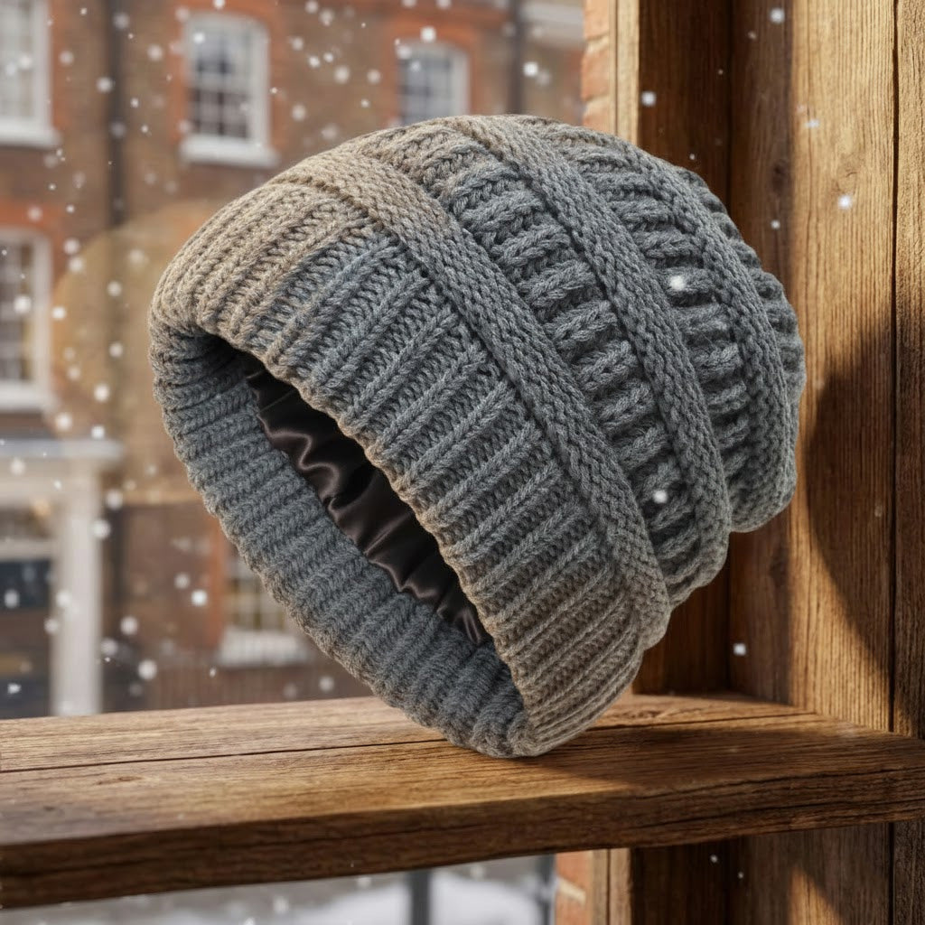 Ebba | Women's Fleece-Lined Cable Knit Winter Beanie