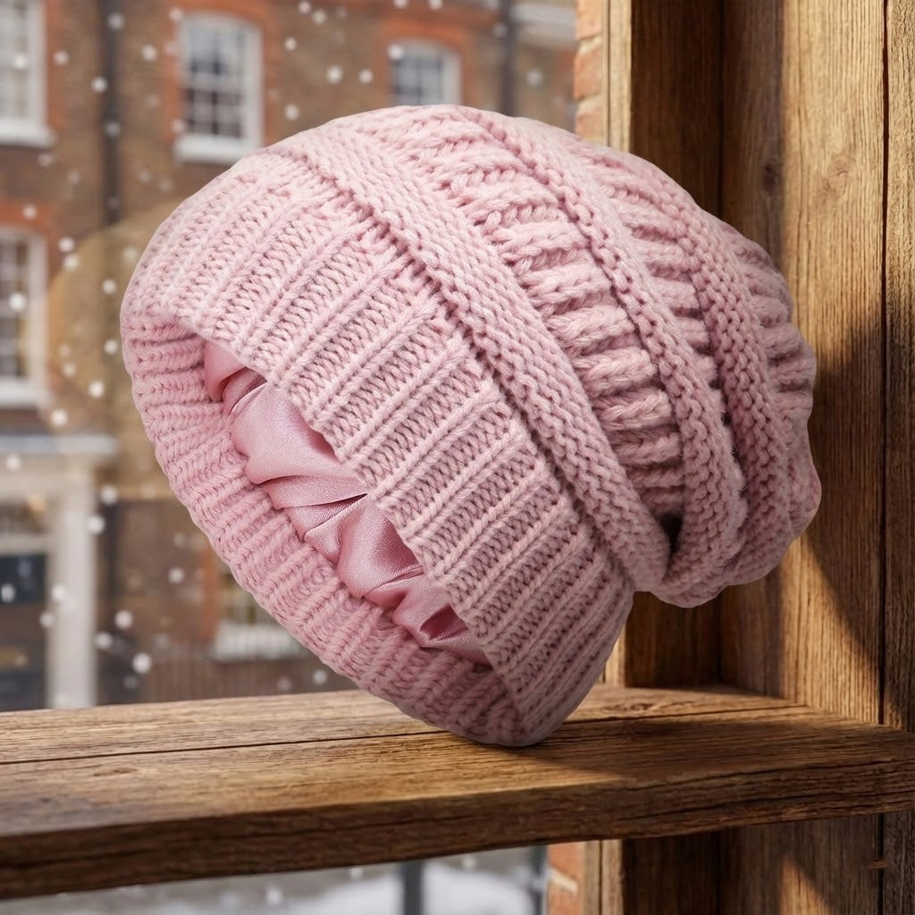 Ebba | Women's Fleece-Lined Cable Knit Winter Beanie