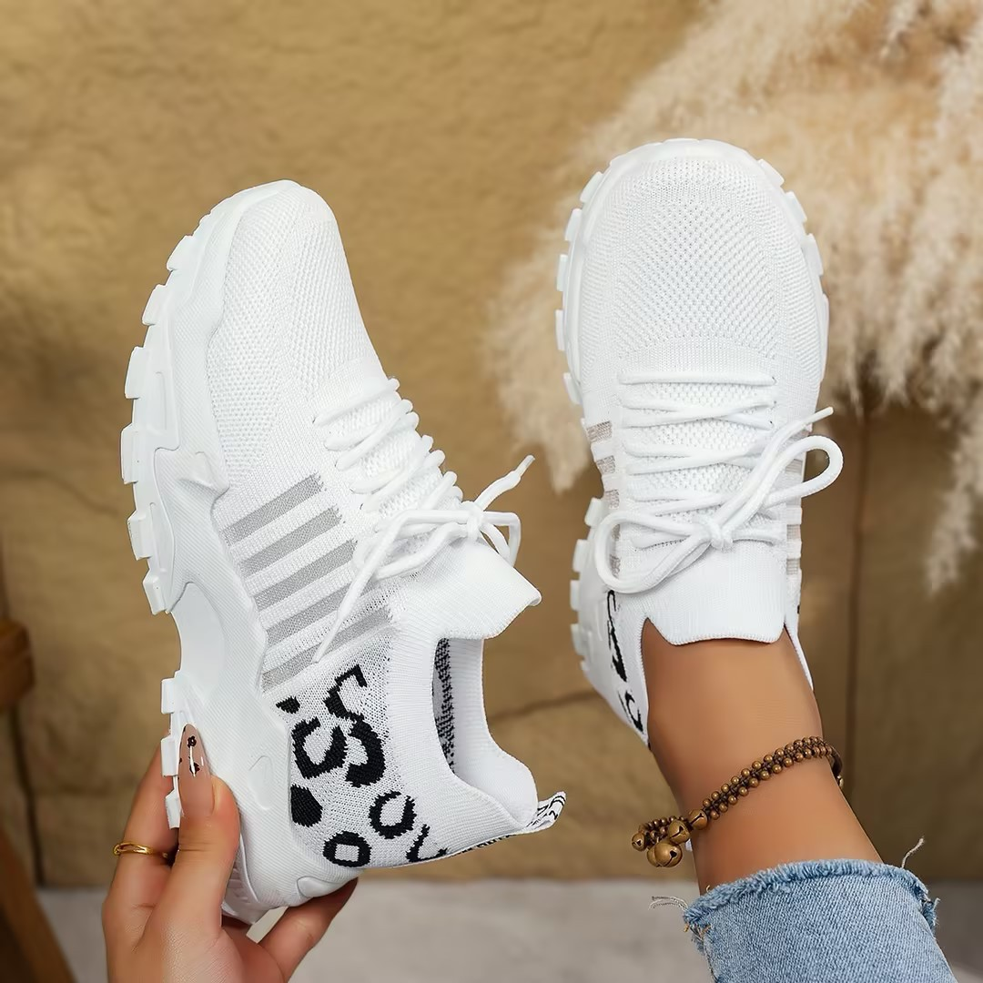 Aphra | Women's Lace-Up Mesh Trainers with Chunky Sole