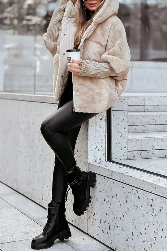 Perpetua | Women's Hooded Faux Fur Puffer Jacket