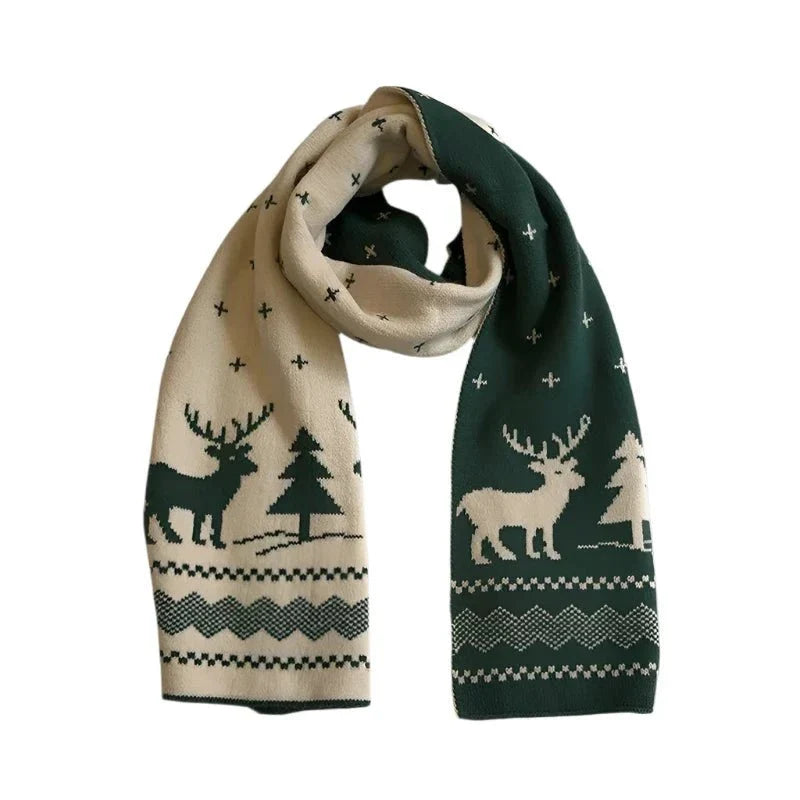 Nerys | Women's Reversible Christmas Scarf – Deer & Elk Knit