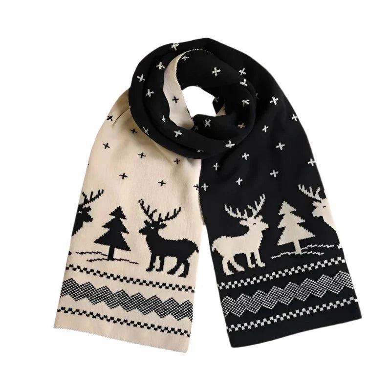 Nerys | Women's Reversible Christmas Scarf – Deer & Elk Knit