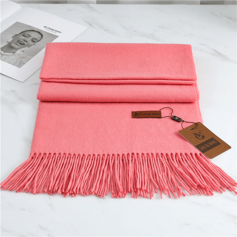 Thomasina | Women's Large Tassel Scarf – Soft Winter Wrap