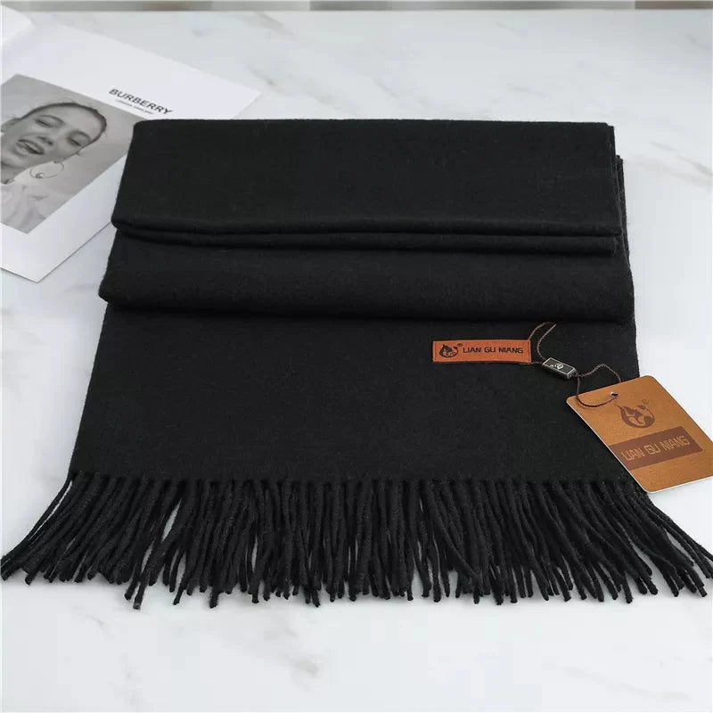 Thomasina | Women's Large Tassel Scarf – Soft Winter Wrap