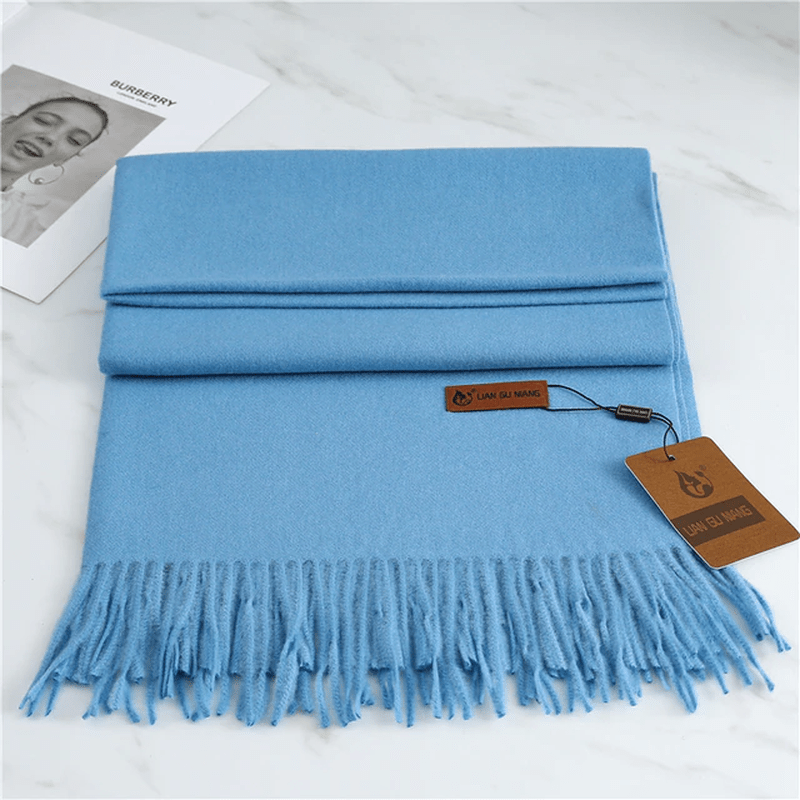 Thomasina | Women's Large Tassel Scarf – Soft Winter Wrap