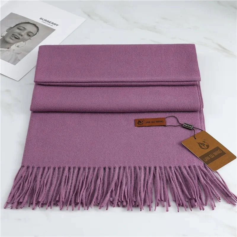 Thomasina | Women's Large Tassel Scarf – Soft Winter Wrap