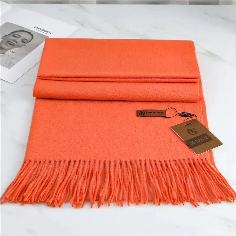 Thomasina | Women's Large Tassel Scarf – Soft Winter Wrap
