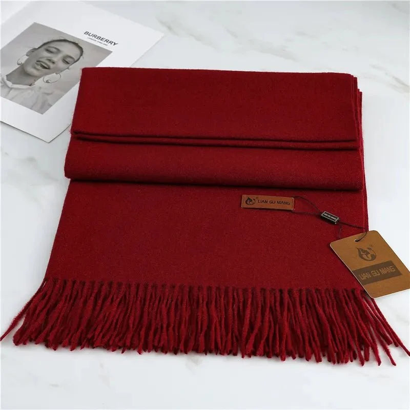 Thomasina | Women's Large Tassel Scarf – Soft Winter Wrap