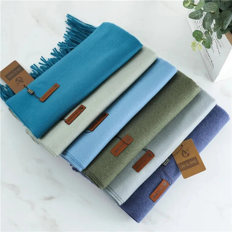 Thomasina | Women's Large Tassel Scarf – Soft Winter Wrap