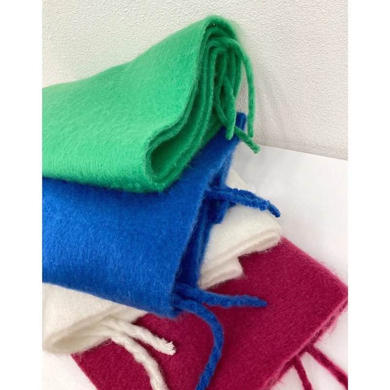 Arabella | Women's Long Fringe Winter Cotton Scarf with Tassels