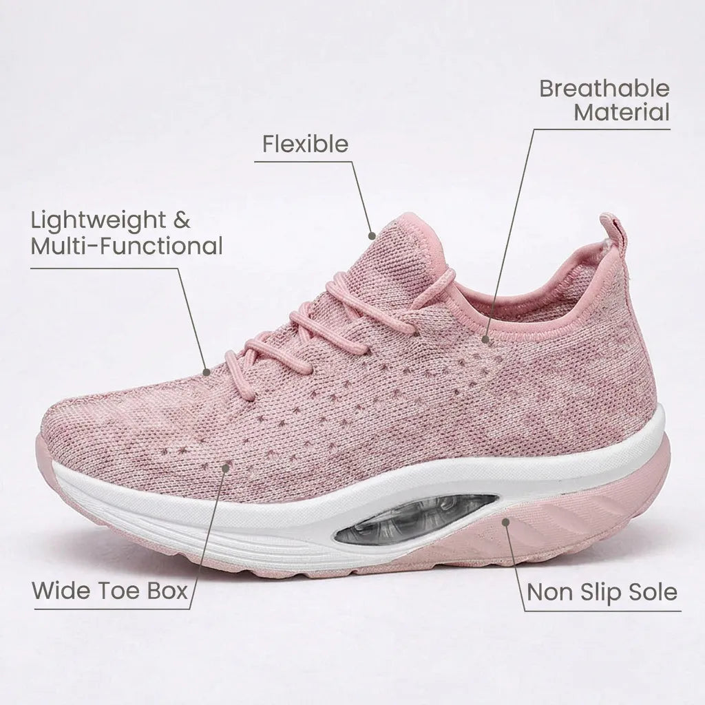 Perrie | Women's Lightweight Breathable Lace-Up Running Shoes with Cushioned Air Sole