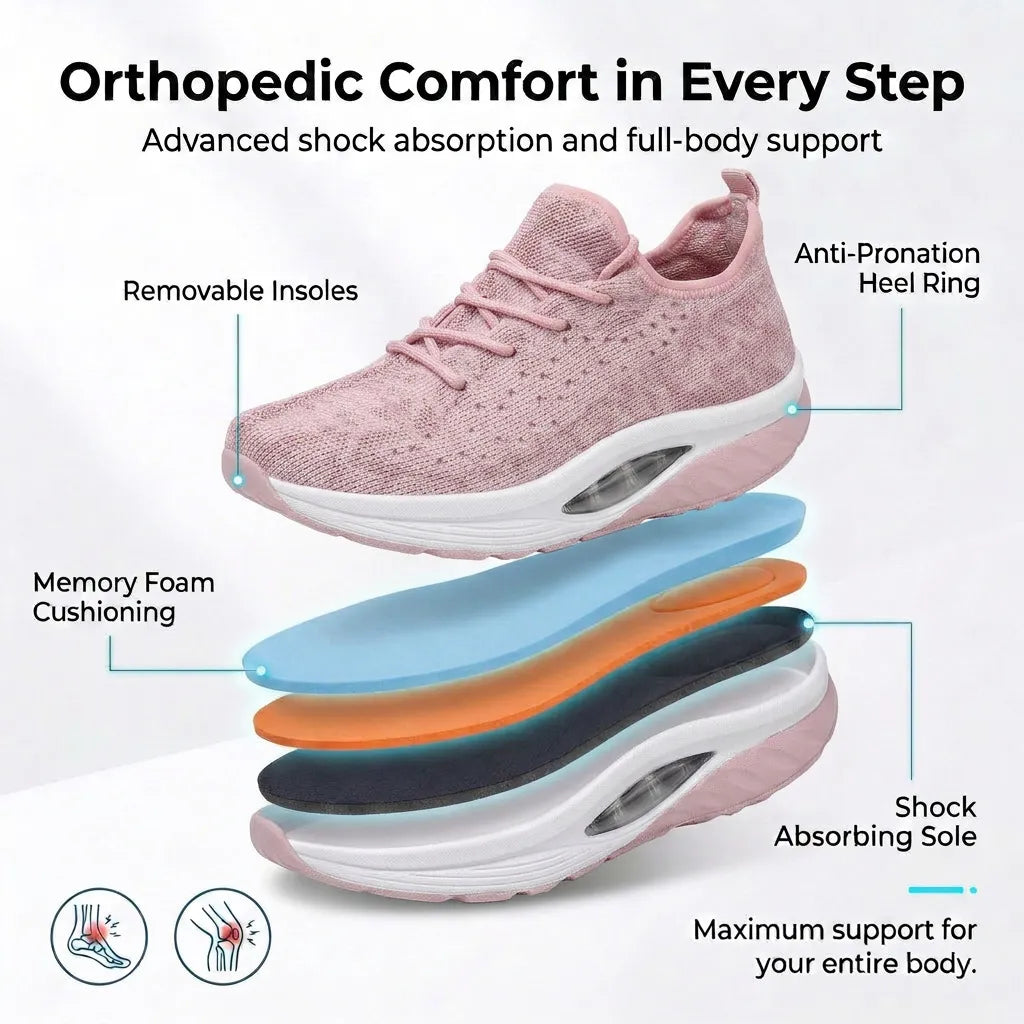 Perrie | Women's Lightweight Breathable Lace-Up Running Shoes with Cushioned Air Sole