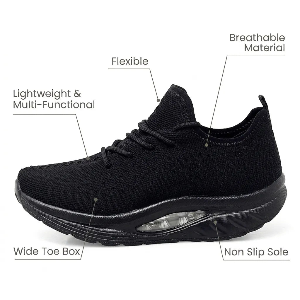Perrie | Women's Lightweight Breathable Lace-Up Running Shoes with Cushioned Air Sole
