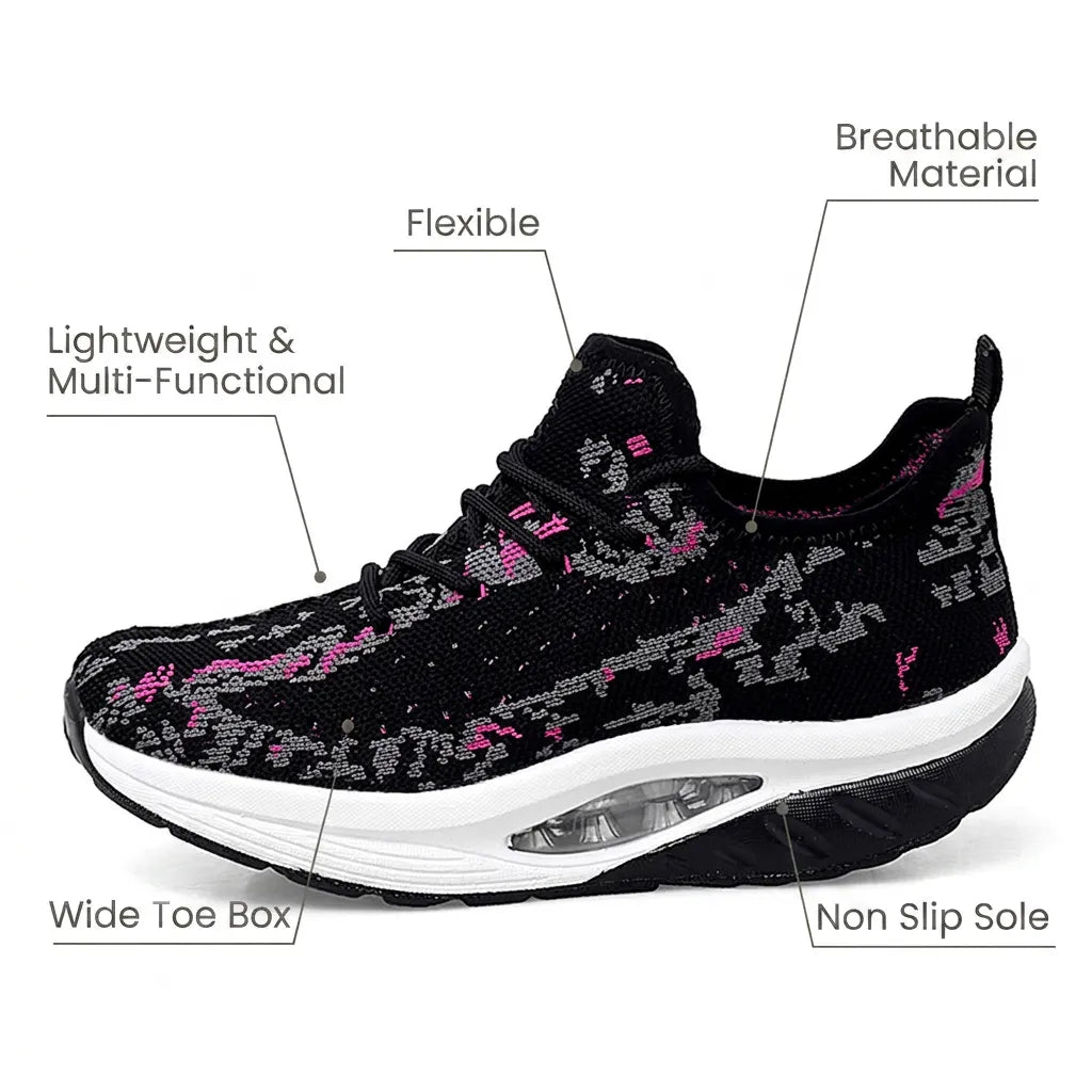 Perrie | Women's Lightweight Breathable Lace-Up Running Shoes with Cushioned Air Sole
