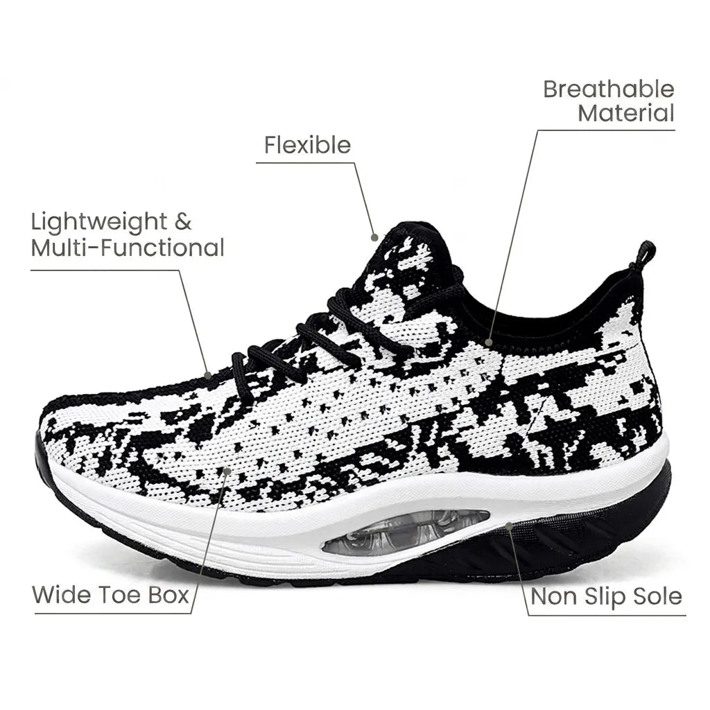 Perrie | Women's Lightweight Breathable Lace-Up Running Shoes with Cushioned Air Sole